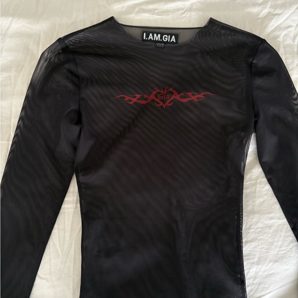 I.AM.GIA Izar Mesh Long Sleeve Top